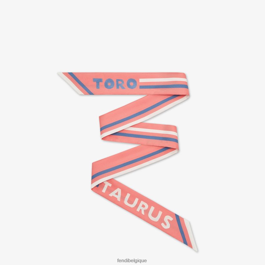 accessoires Fendi bandeau en soie rose femmes 8X8J2J125 Fendi Belgique