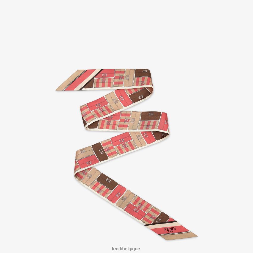 accessoires Fendi bandeau en soie rose femmes 8X8J2J225 Fendi Lunette De Soleil