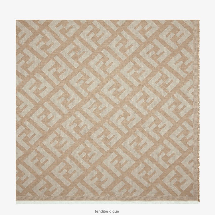 accessoires Fendi châle en laine et cachemire brun femmes 8X8J2J405 Fendi Lunette De Soleil