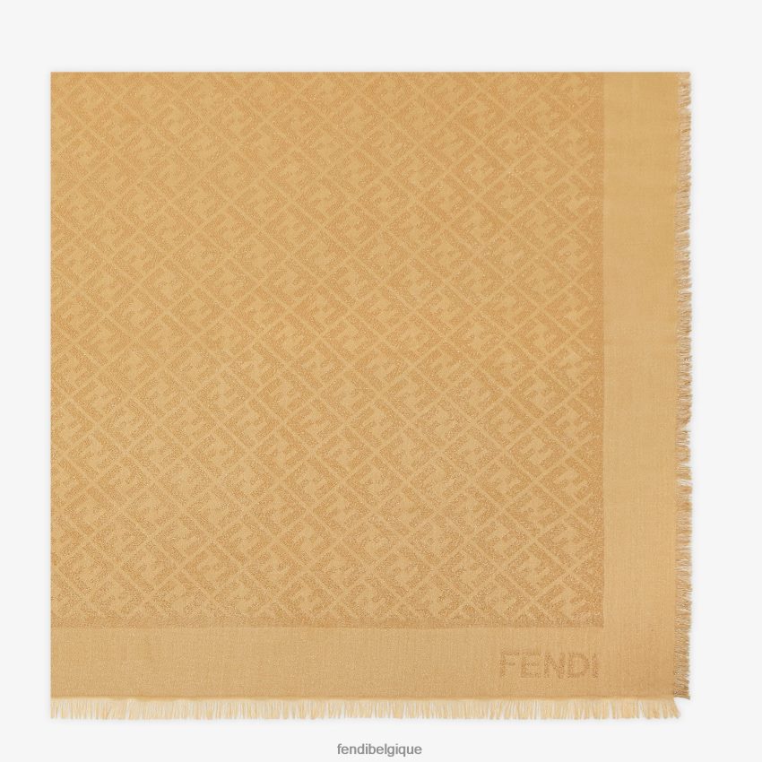 accessoires Fendi châle en lurex beige femmes 8X8J2J130 Fendi Sac