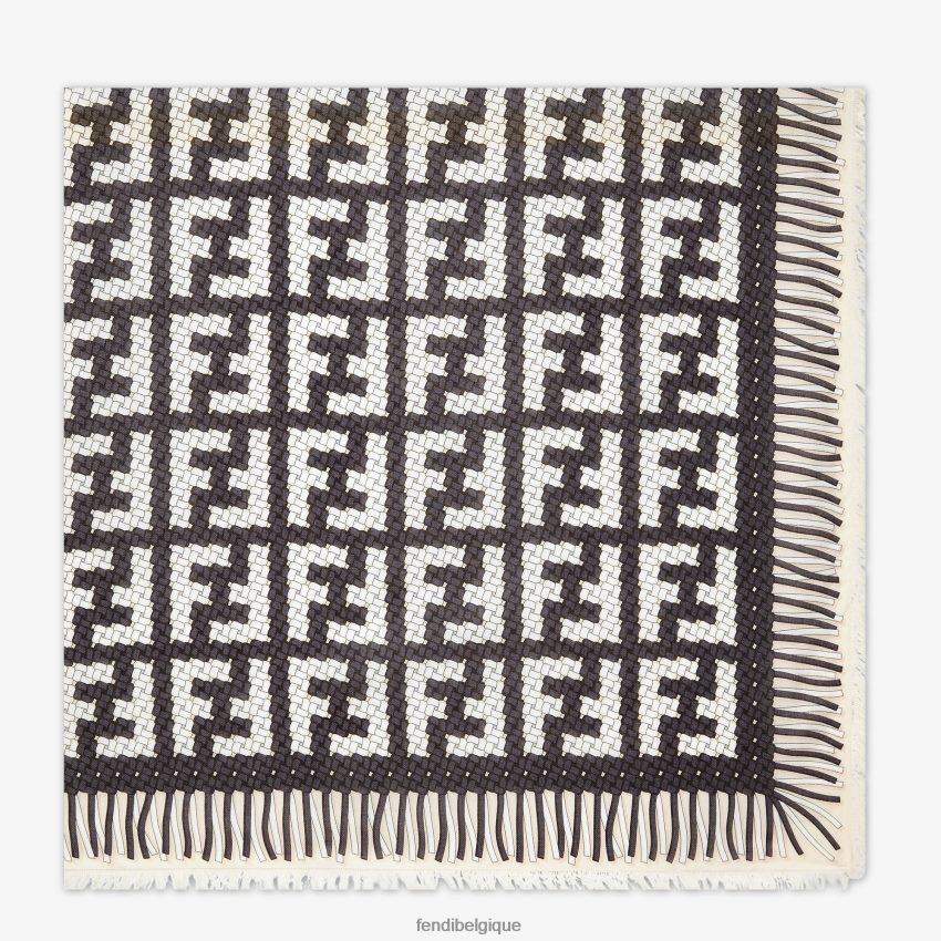 accessoires Fendi châle en modal et soie noir femmes 8X8J2J179 Fendi Belgique