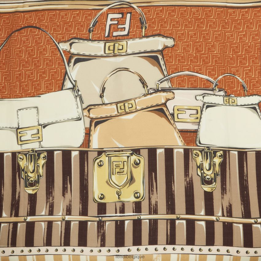 accessoires Fendi châle en soie et laine rose femmes 8X8J2J25 Fendi Sac