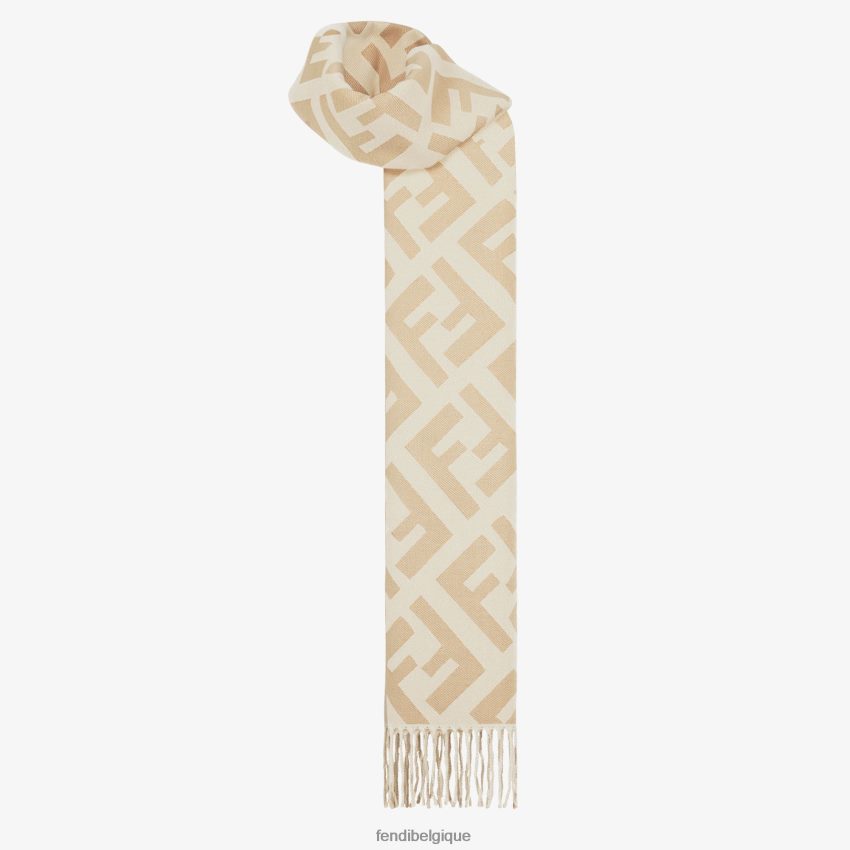 accessoires Fendi écharpe en cachemire beige femmes 8X8J2J402 Fendi Lunette De Soleil