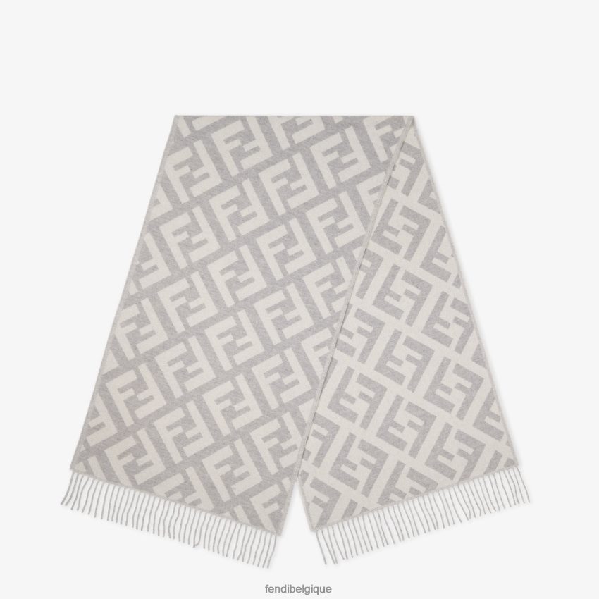 accessoires Fendi écharpe en cachemire pâle gris femmes 8X8J2J401 Fendi Belgique