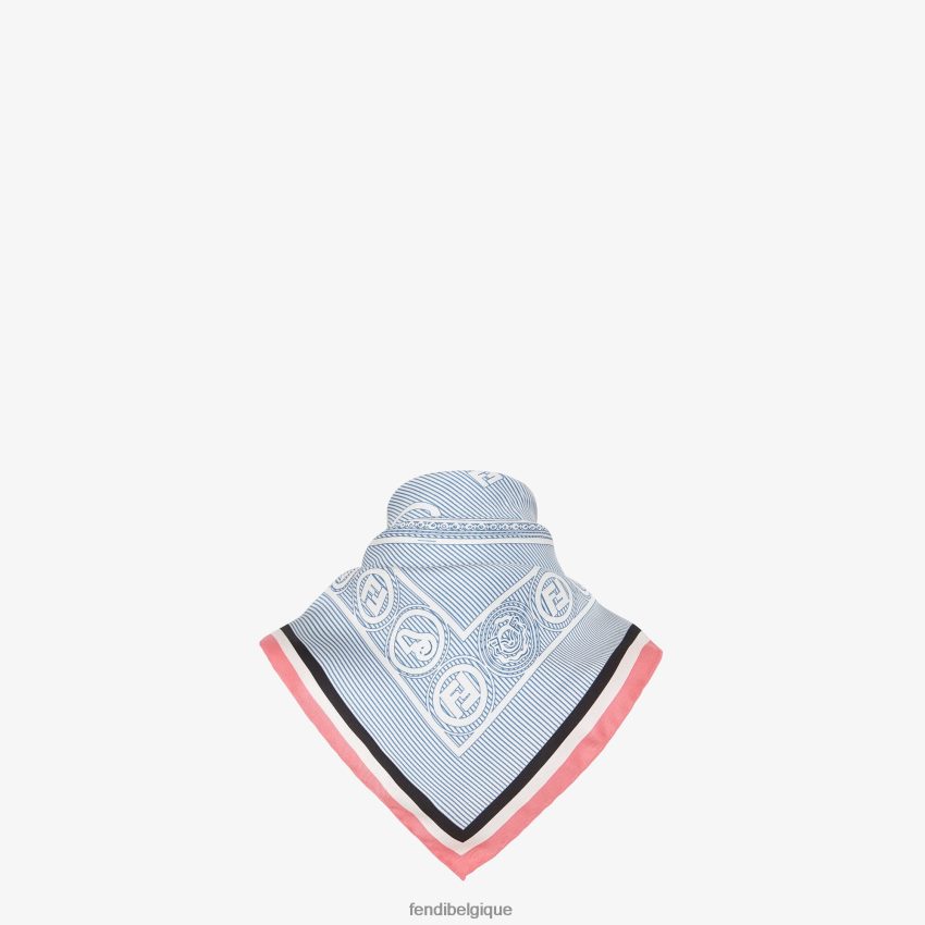 accessoires Fendi foulard en soie imprimé multicolore femmes 8X8J2J117 Fendi Lunette De Soleil