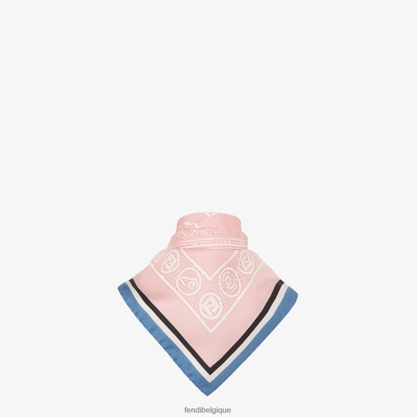 accessoires Fendi foulard en soie imprimé multicolore femmes 8X8J2J118 Fendi Sac