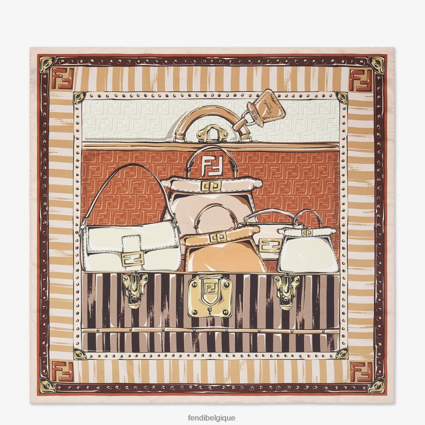 accessoires Fendi foulard en soie multicolore femmes 8X8J2J23 Fendi Belgique
