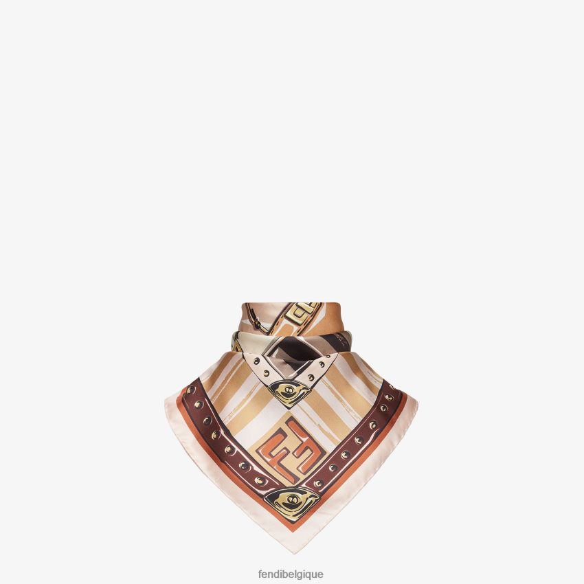 accessoires Fendi foulard en soie multicolore femmes 8X8J2J23 Fendi Belgique