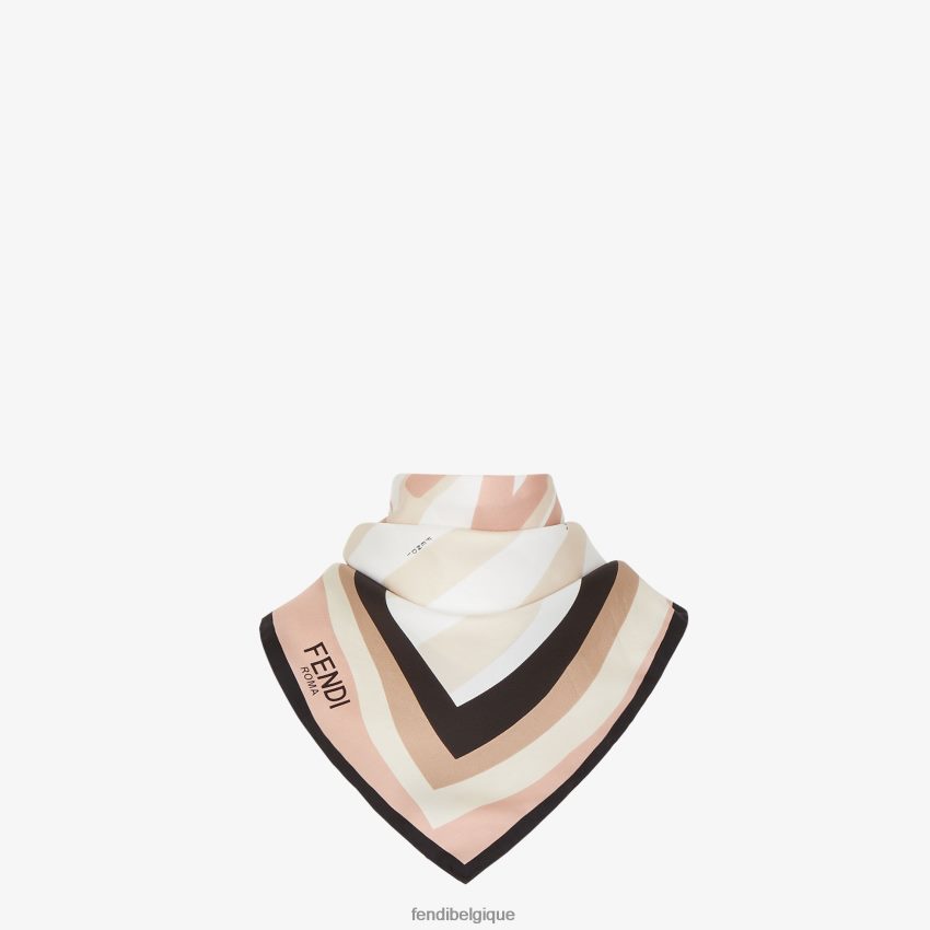 accessoires Fendi foulard en soie multicolore femmes 8X8J2J290 Fendi Belgique