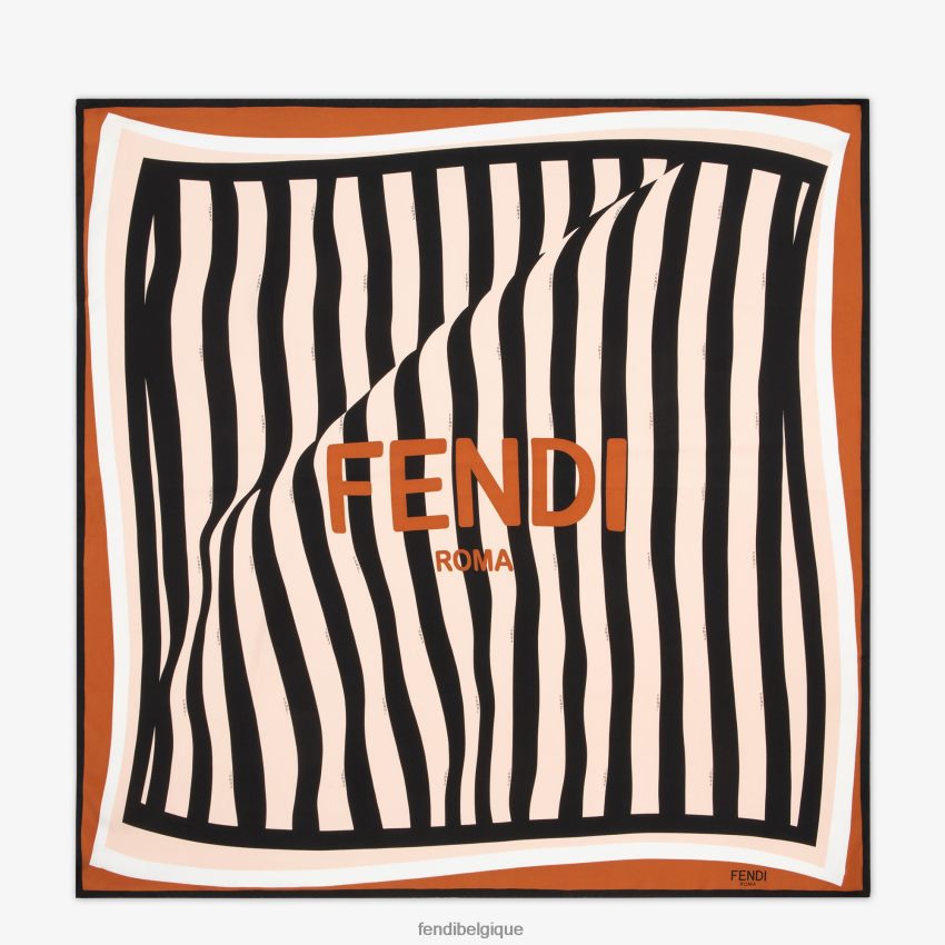 accessoires Fendi foulard en soie multicolore femmes 8X8J2J406 Fendi Sac
