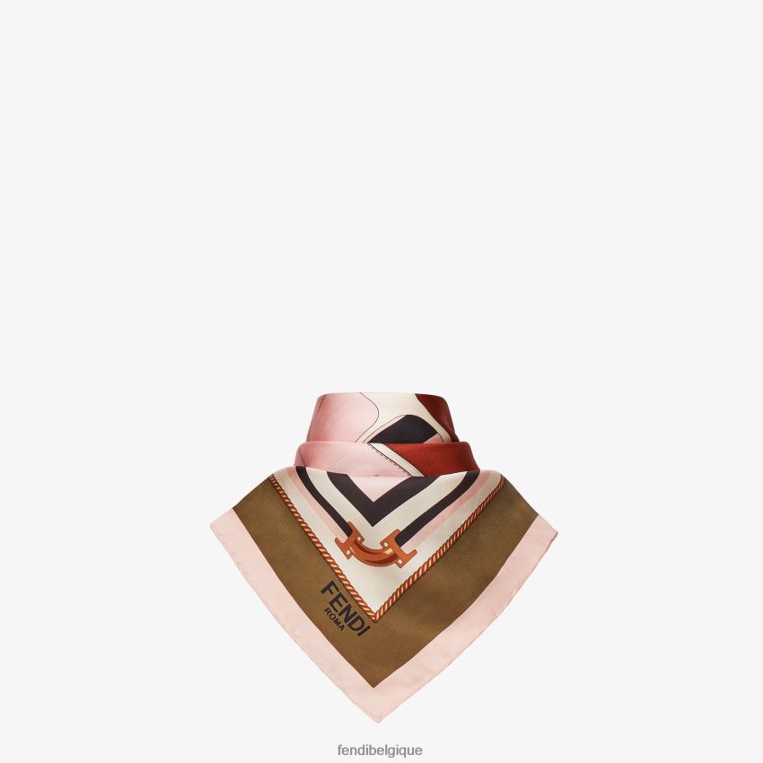 accessoires Fendi foulard en soie multicolore femmes 8X8J2J469 Fendi Sac