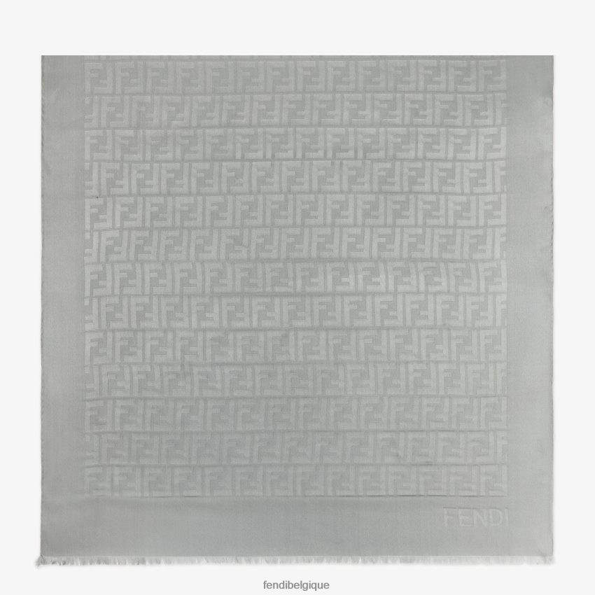 accessoires Fendi étole en soie gris femmes 8X8J2J257 Fendi Belgique