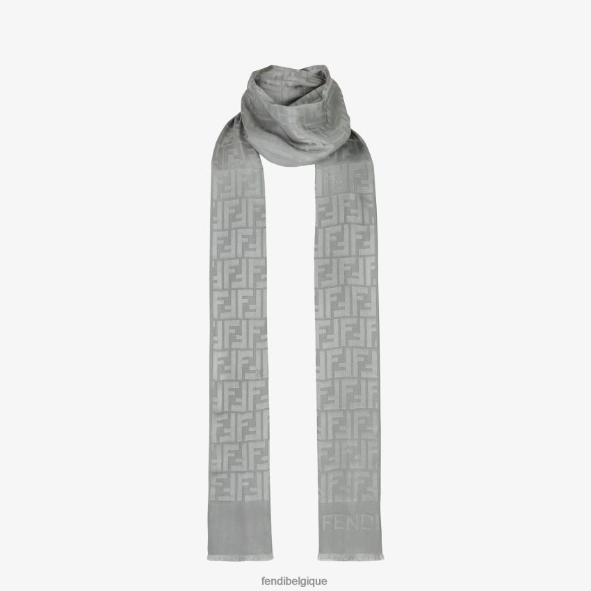 accessoires Fendi étole en soie gris femmes 8X8J2J257 Fendi Belgique