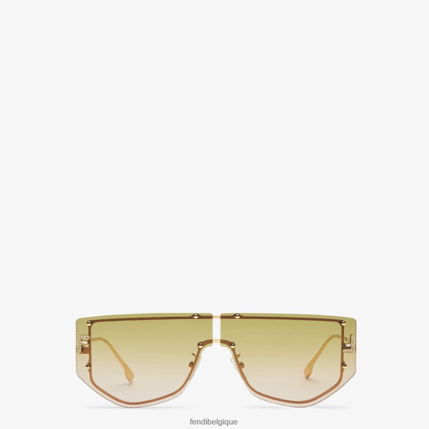 accessoires Fendi lunettes de soleil bouclier avec verres dégradés bicolores mode femmes 8X8J2J205 Fendi Sac