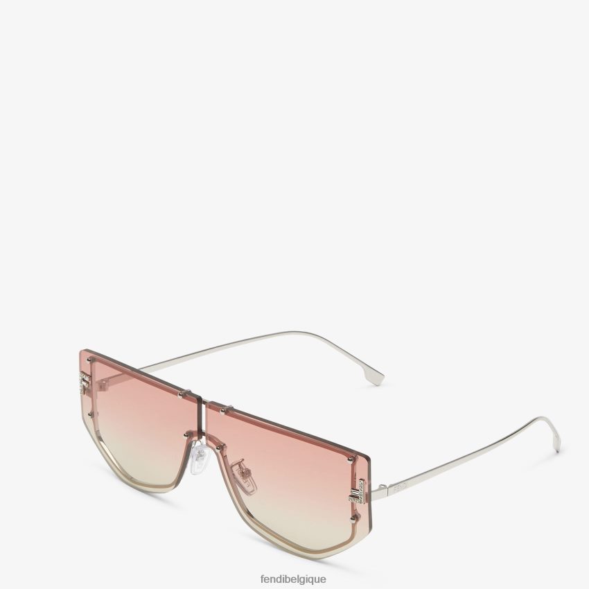 accessoires Fendi lunettes de soleil bouclier avec verres dégradés bicolores mode femmes 8X8J2J228 Fendi Lunette De Soleil