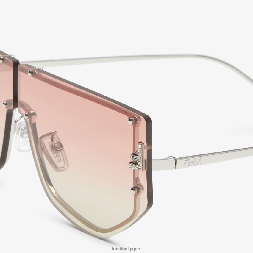 accessoires Fendi lunettes de soleil bouclier avec verres dégradés bicolores mode femmes 8X8J2J228 Fendi Lunette De Soleil