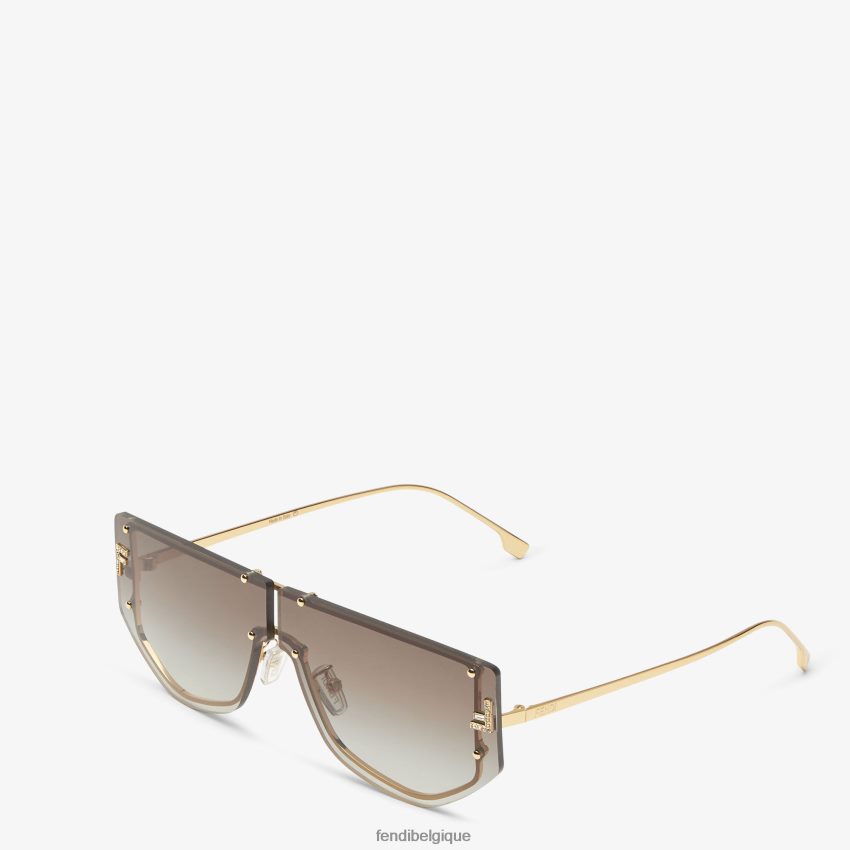 accessoires Fendi lunettes de soleil bouclier avec verres dégradés kaki mode femmes 8X8J2J199 Fendi Sac