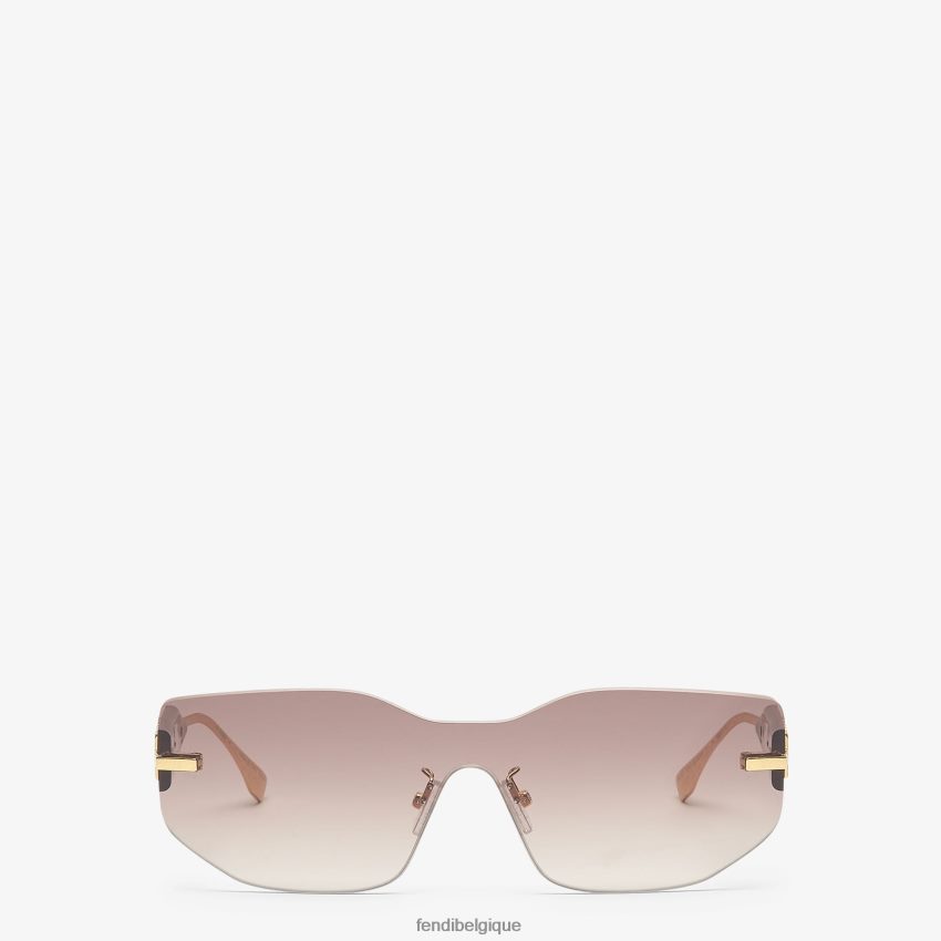 accessoires Fendi lunettes de soleil à bouclier dégradé mode femmes 8X8J2J246 Fendi Lunette De Soleil