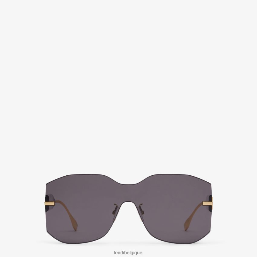 accessoires Fendi lunettes de soleil bouclier noir femmes 8X8J2J202 Fendi Sac