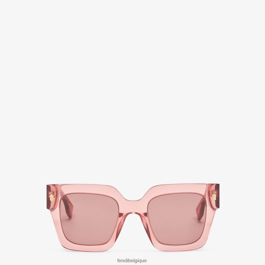 accessoires Fendi lunettes de soleil en acétate avec pont bas rose femmes 8X8J2J197 Fendi Belgique