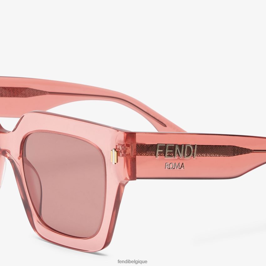 accessoires Fendi lunettes de soleil en acétate avec pont bas rose femmes 8X8J2J197 Fendi Belgique