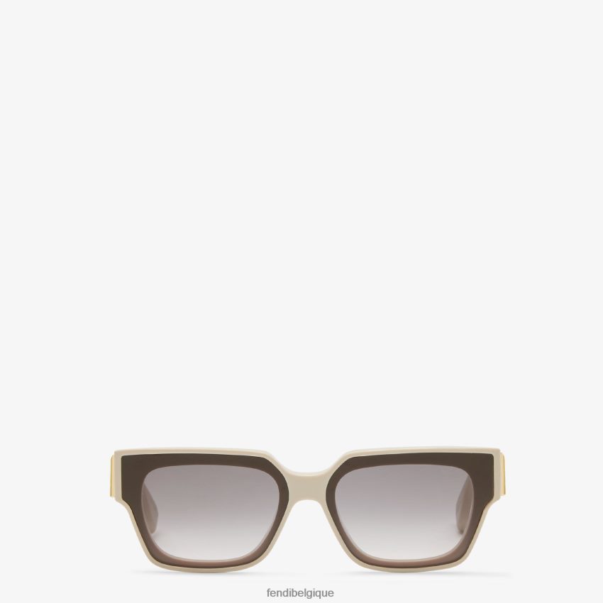 accessoires Fendi lunettes de soleil en acétate crème mode femmes 8X8J2J154 Fendi Sac