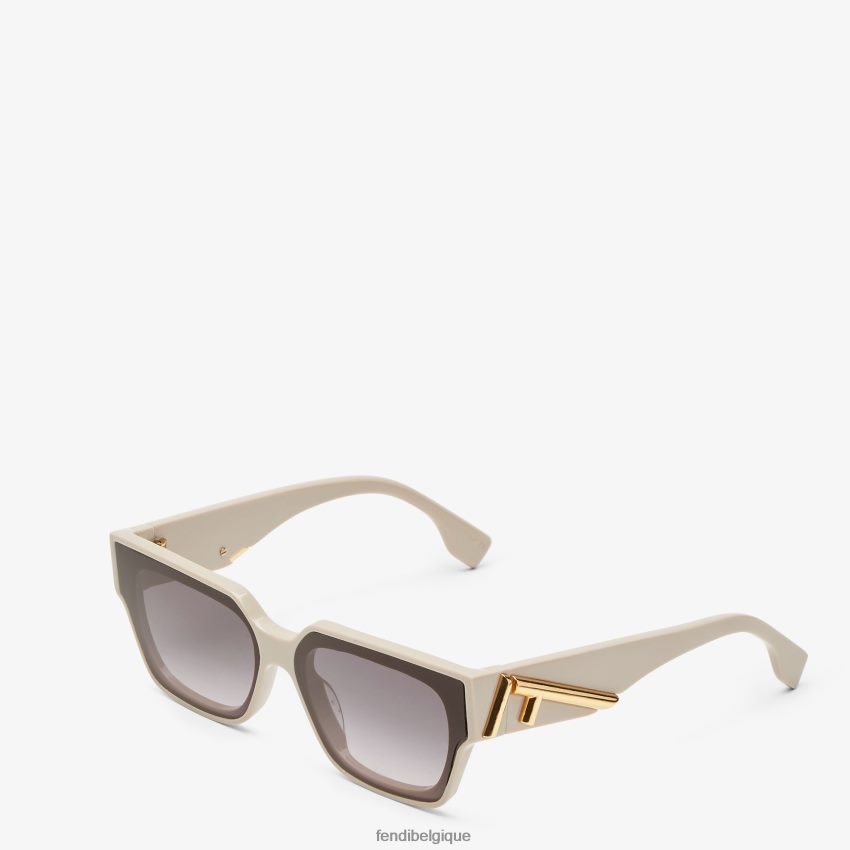 accessoires Fendi lunettes de soleil en acétate crème mode femmes 8X8J2J154 Fendi Sac