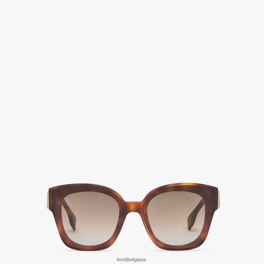 accessoires Fendi lunettes de soleil en acétate havane mode femmes 8X8J2J149 Fendi Belgique