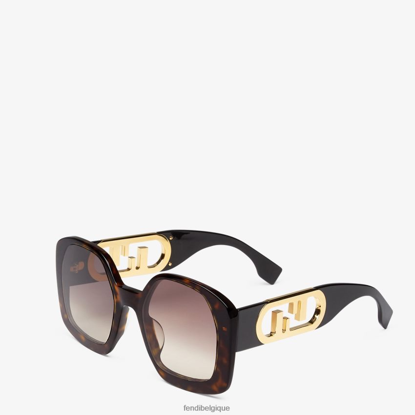 accessoires Fendi lunettes de soleil en acétate havane mode femmes 8X8J2J350 Fendi Belgique