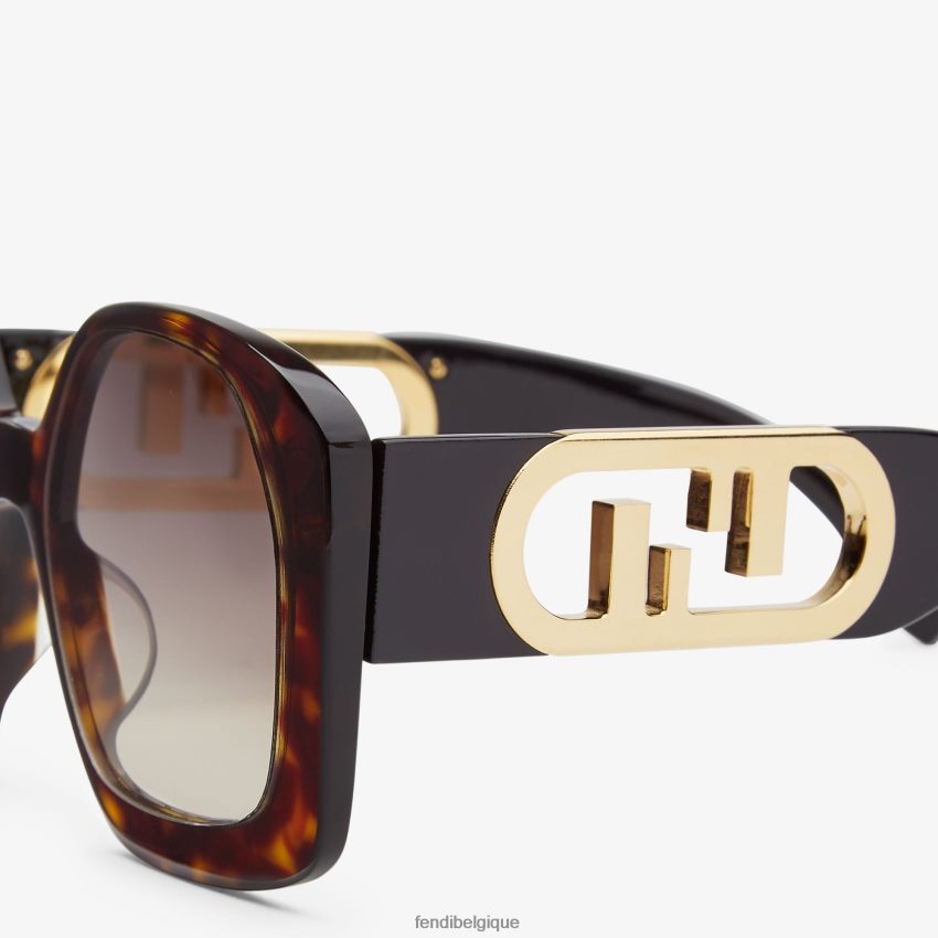 accessoires Fendi lunettes de soleil en acétate havane mode femmes 8X8J2J350 Fendi Belgique