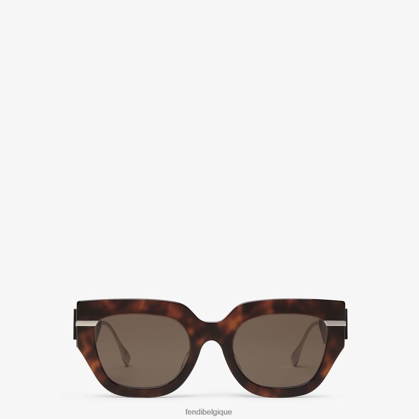 accessoires Fendi lunettes de soleil en acétate havane mode femmes 8X8J2J488 Fendi Belgique