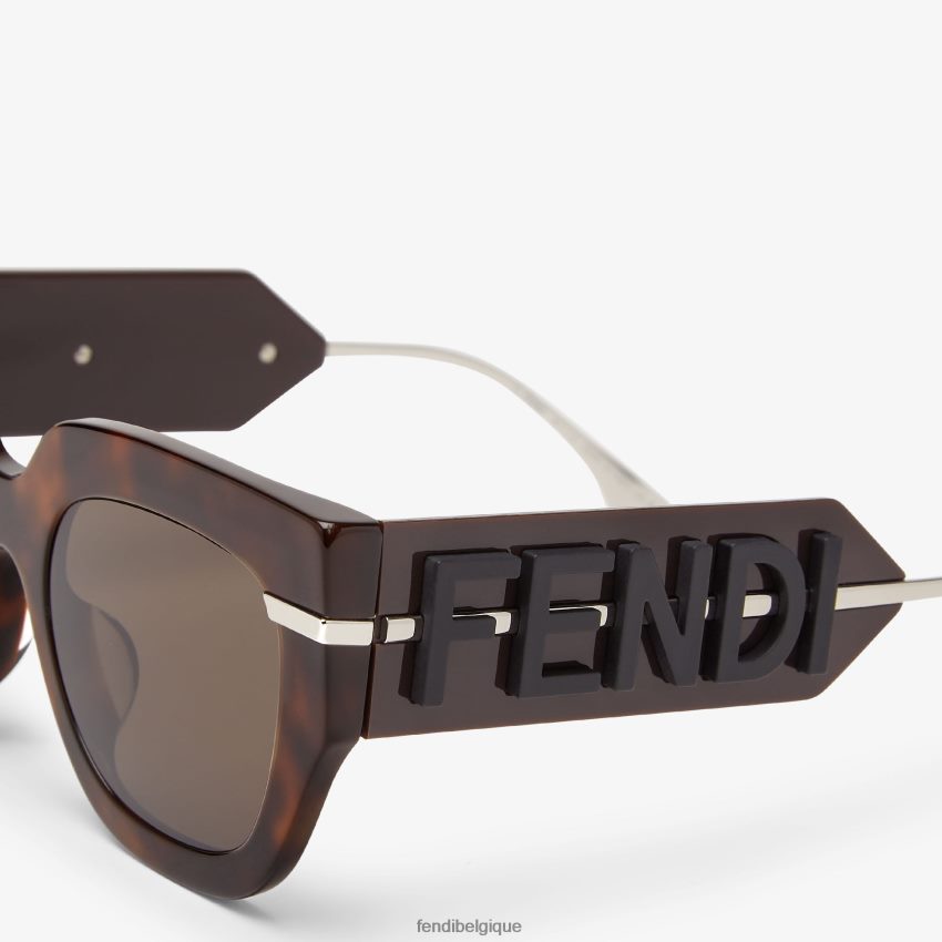 accessoires Fendi lunettes de soleil en acétate havane mode femmes 8X8J2J488 Fendi Belgique