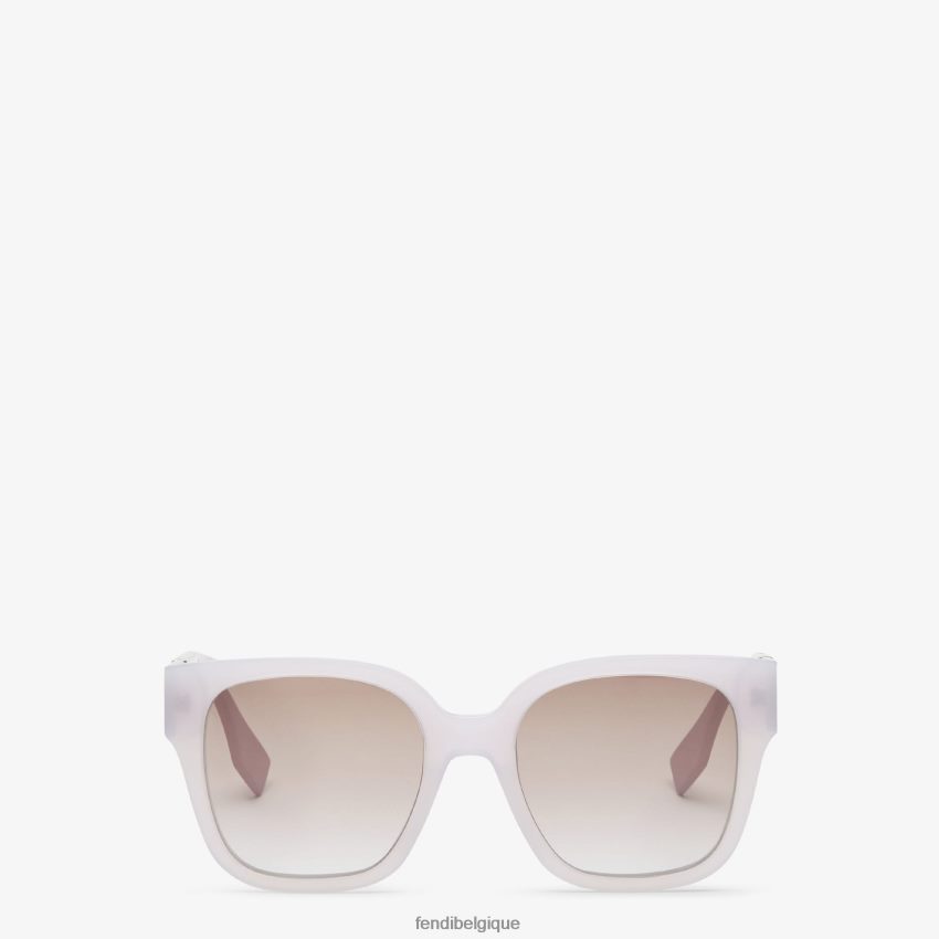 accessoires Fendi lunettes de soleil en acétate lilas transparent violet femmes 8X8J2J159 Fendi Lunette De Soleil