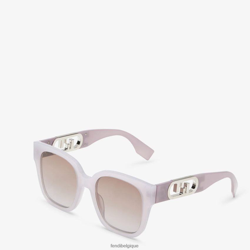 accessoires Fendi lunettes de soleil en acétate lilas transparent violet femmes 8X8J2J159 Fendi Lunette De Soleil