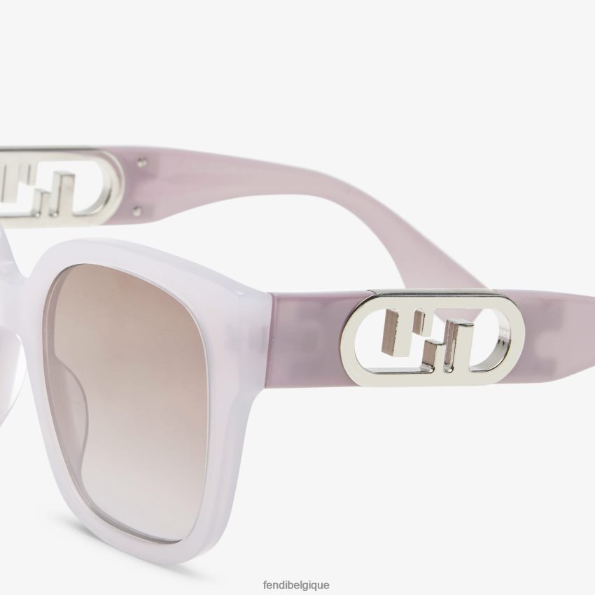 accessoires Fendi lunettes de soleil en acétate lilas transparent violet femmes 8X8J2J159 Fendi Lunette De Soleil