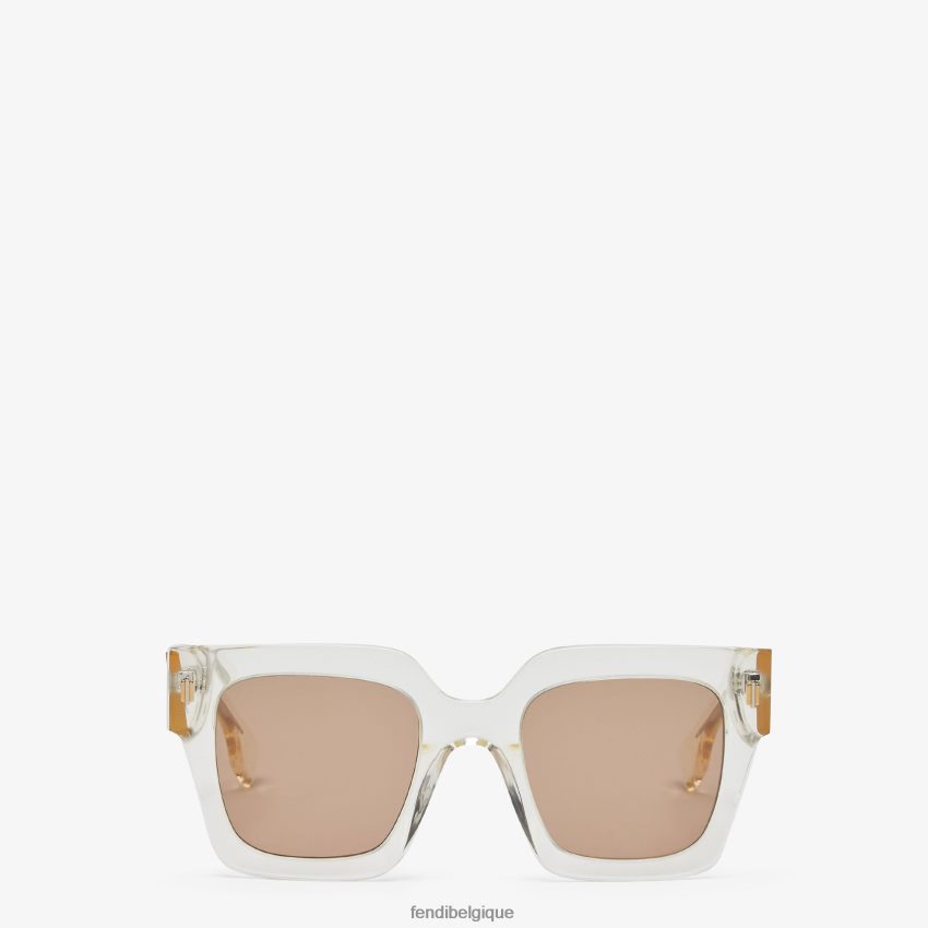 accessoires Fendi lunettes de soleil en acétate roma blanc femmes 8X8J2J144 Fendi Lunette De Soleil