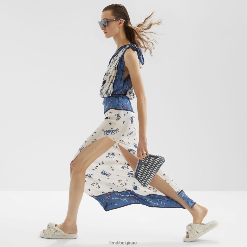 accessoires Fendi lunettes de soleil en acétate roma bleu clair femmes 8X8J2J145 Fendi Sac