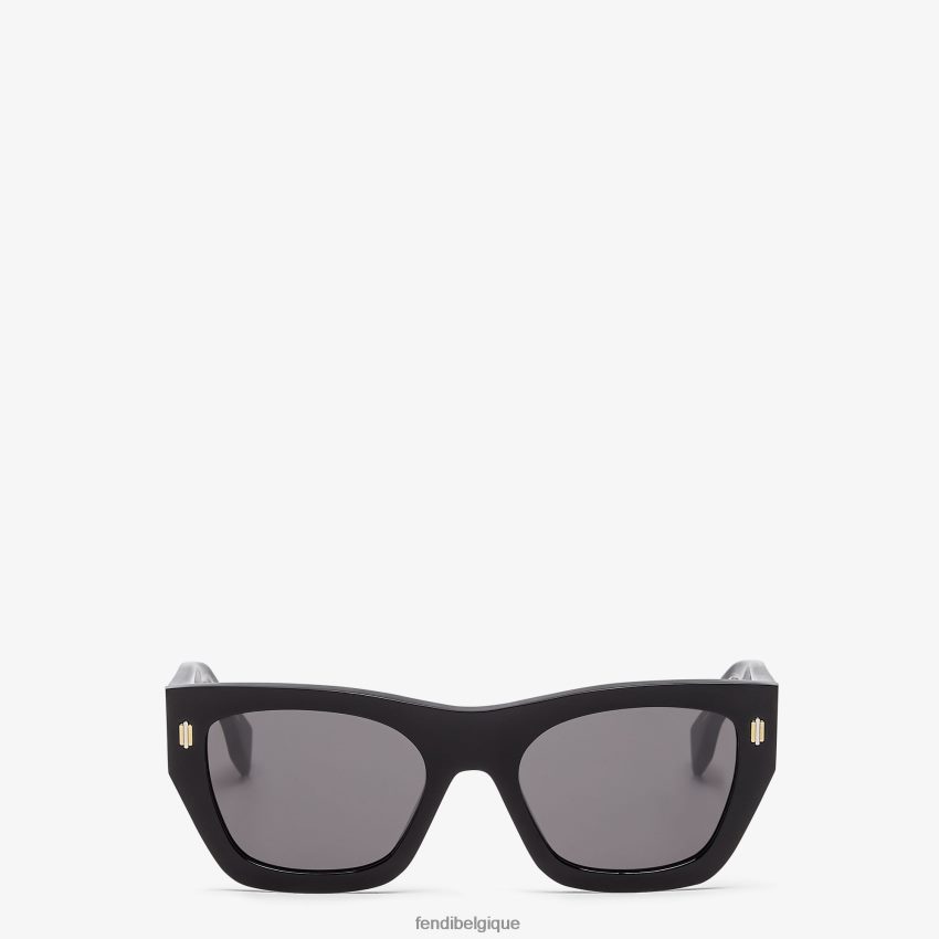 accessoires Fendi lunettes de soleil en acétate roma noir femmes 8X8J2J96 Fendi Lunette De Soleil