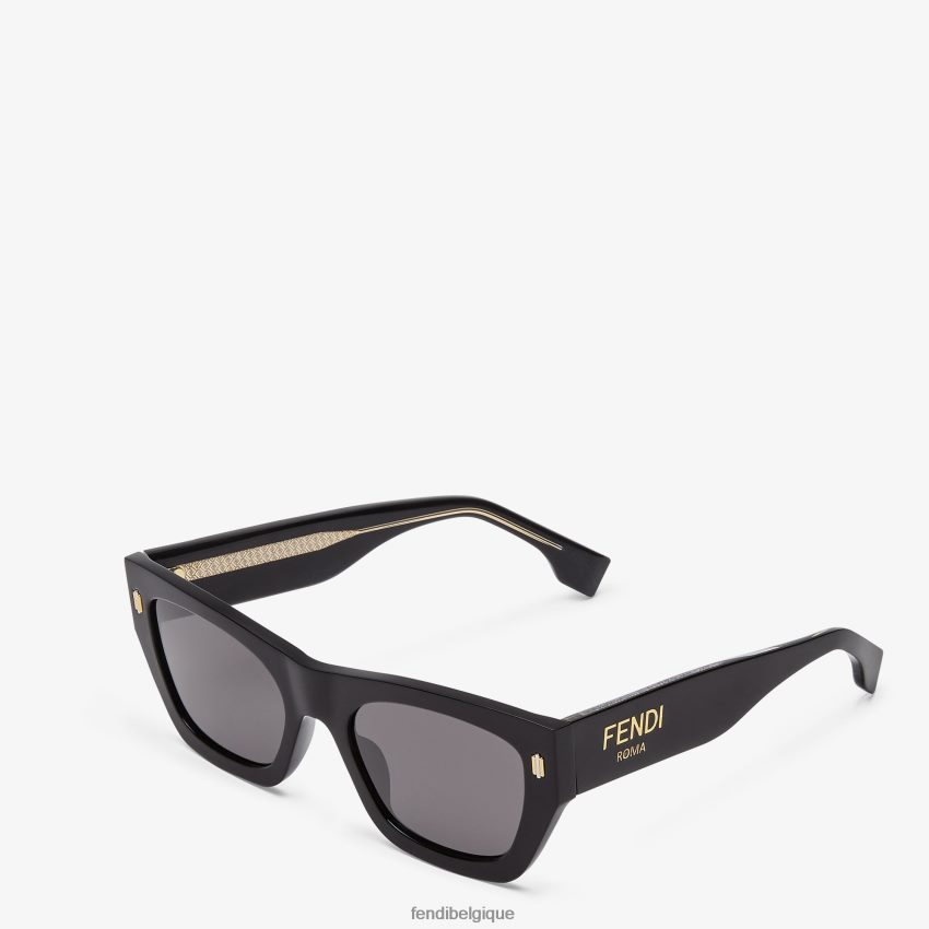 accessoires Fendi lunettes de soleil en acétate roma noir femmes 8X8J2J96 Fendi Lunette De Soleil