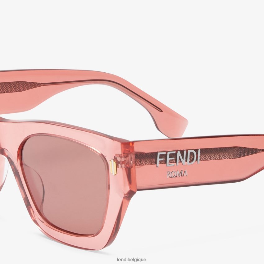 accessoires Fendi lunettes de soleil en acétate roma rose femmes 8X8J2J142 Fendi Sac