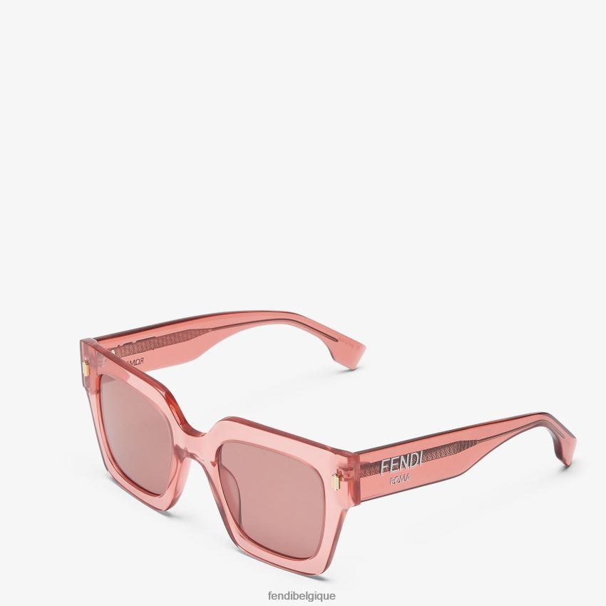 accessoires Fendi lunettes de soleil en acétate roma rose femmes 8X8J2J146 Fendi Belgique