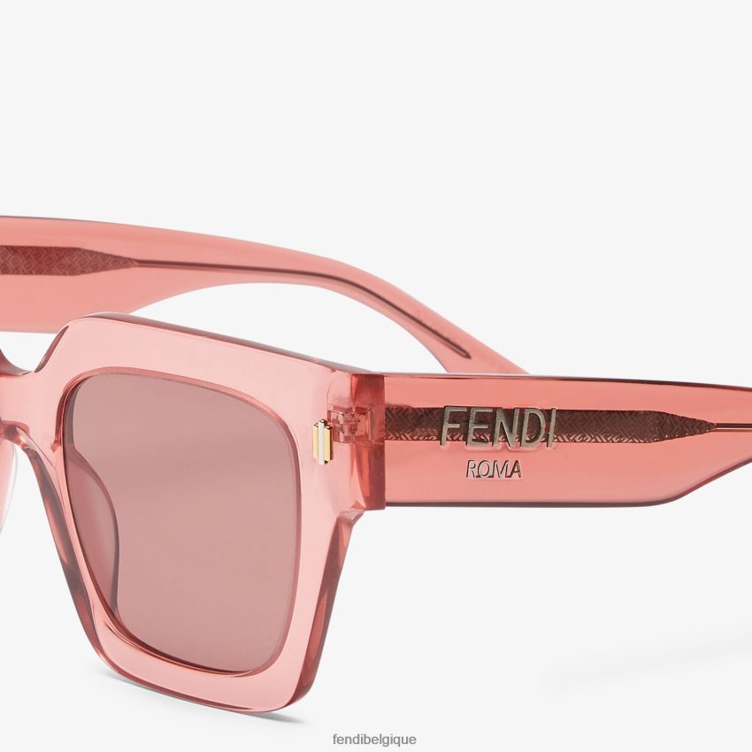 accessoires Fendi lunettes de soleil en acétate roma rose femmes 8X8J2J146 Fendi Belgique