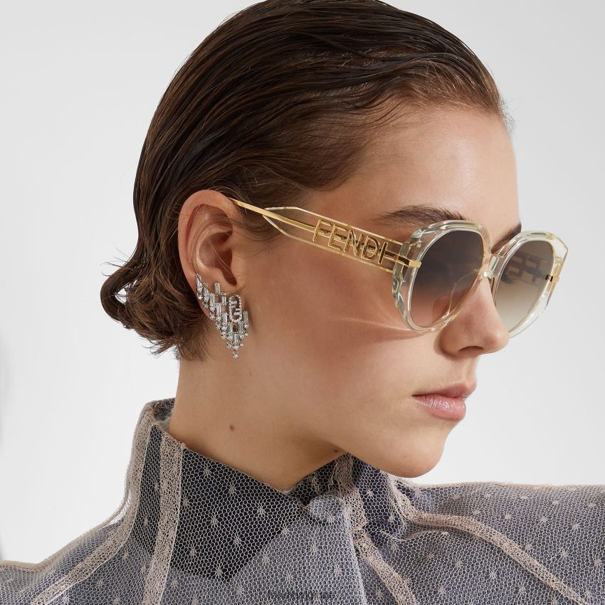 accessoires Fendi lunettes de soleil en acétate transparent blanc femmes 8X8J2J266 Fendi Belgique