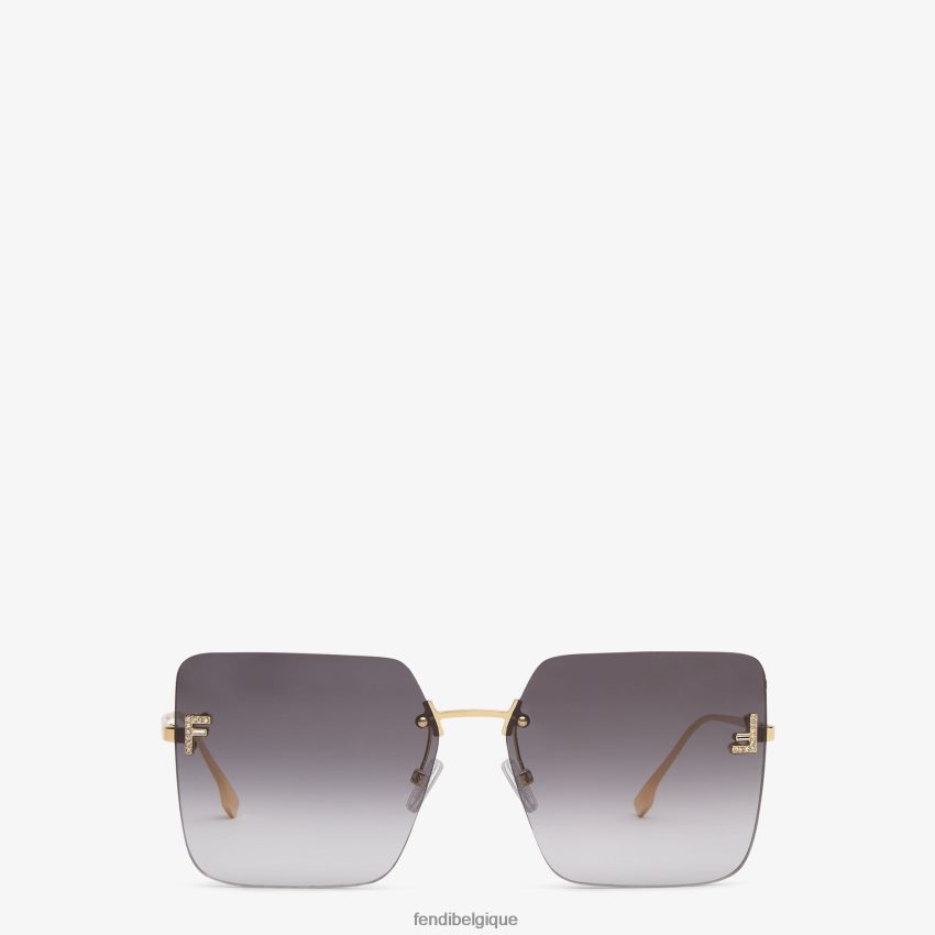 accessoires Fendi lunettes de soleil en métal avec verres dégradés or femmes 8X8J2J280 Fendi Sac