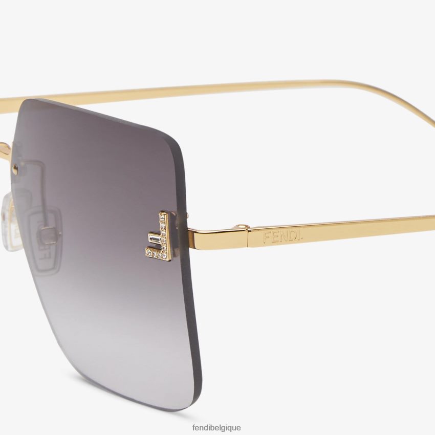accessoires Fendi lunettes de soleil en métal avec verres dégradés or femmes 8X8J2J280 Fendi Sac