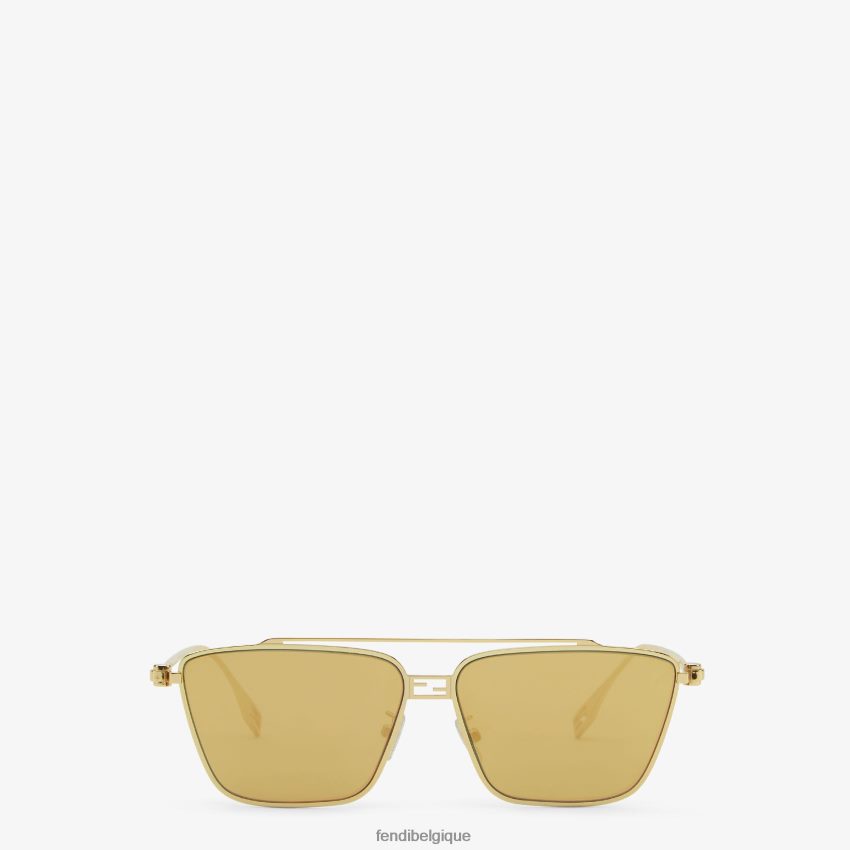 accessoires Fendi lunettes de soleil en métal brun femmes 8X8J2J28 Fendi Sac