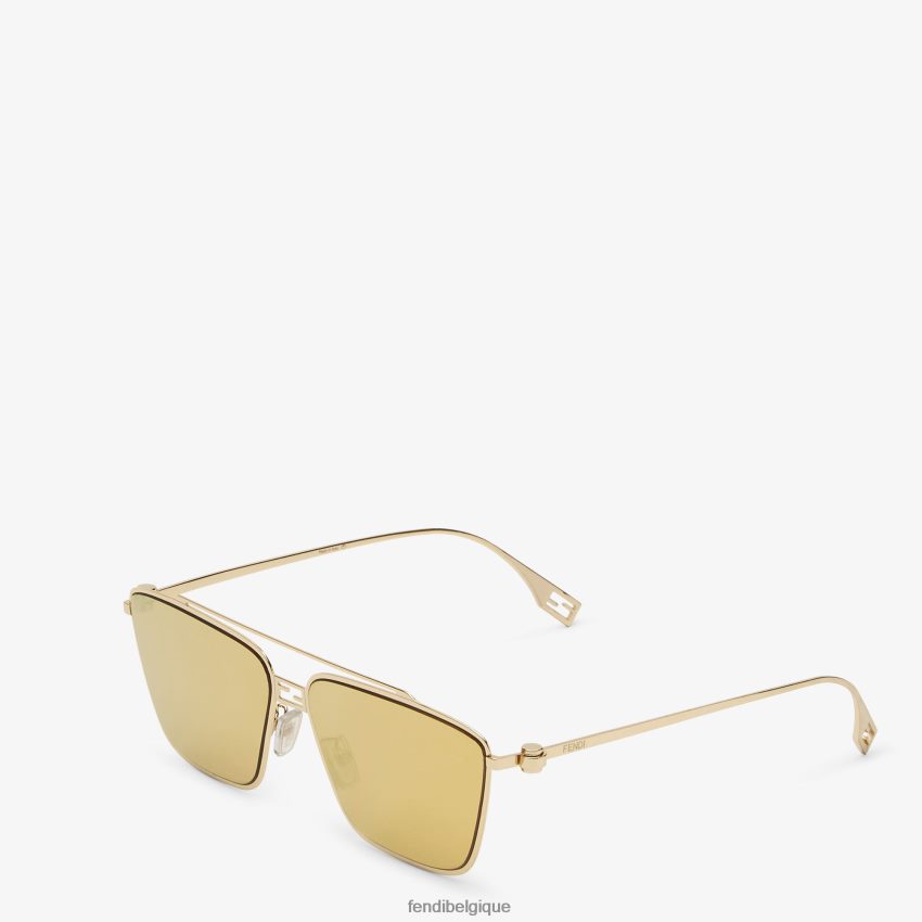 accessoires Fendi lunettes de soleil en métal brun femmes 8X8J2J28 Fendi Sac