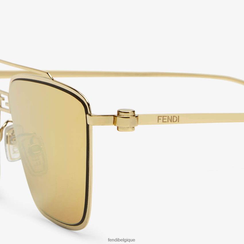 accessoires Fendi lunettes de soleil en métal brun femmes 8X8J2J28 Fendi Sac