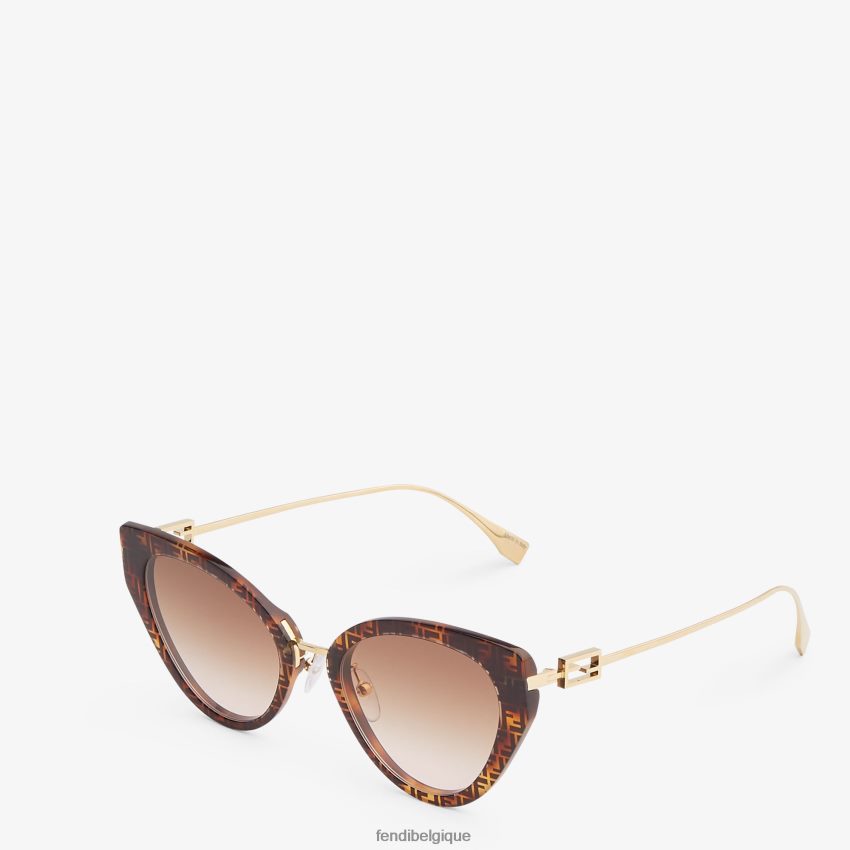 accessoires Fendi lunettes de soleil ff havana en acétate et en métal mode femmes 8X8J2J368 Fendi Belgique