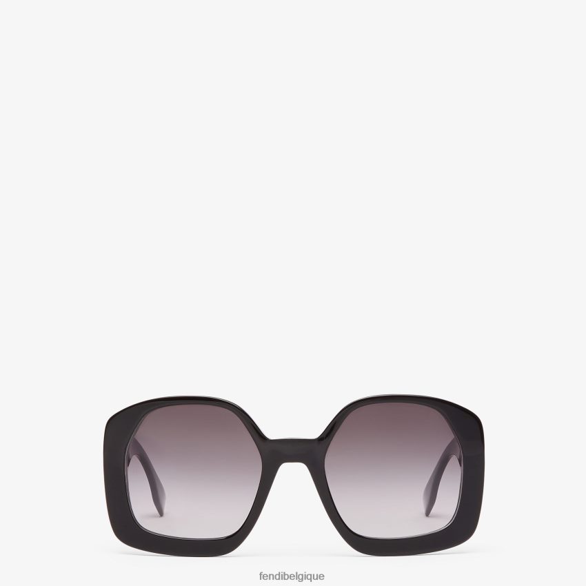 accessoires Fendi lunettes de soleil o'lock en acétate noir femmes 8X8J2J357 Fendi Lunette De Soleil